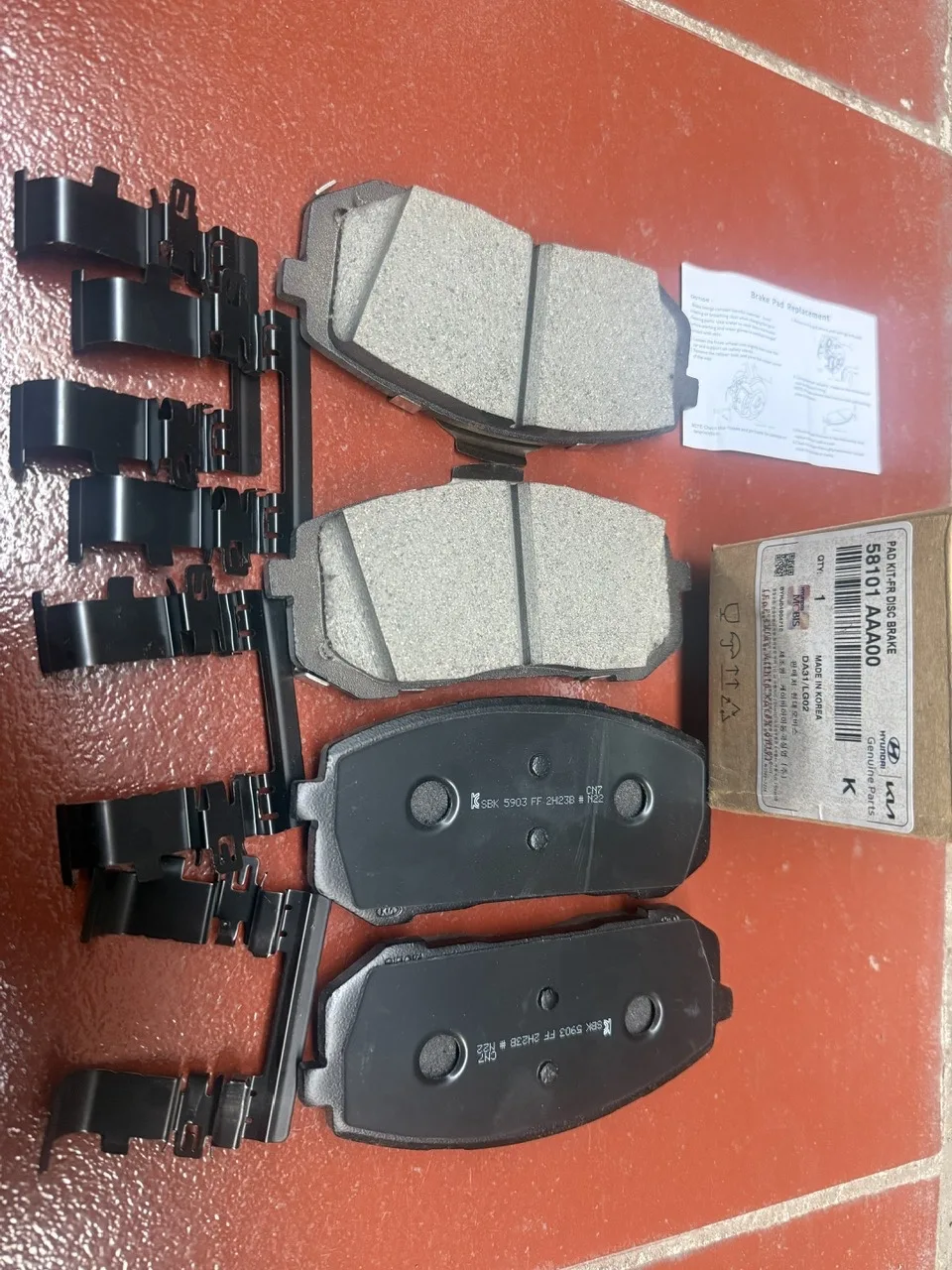 Bộ Má Phanh Trước Hyundai Elantra Chính Hãng 58101-AAA00 - Ảnh 3