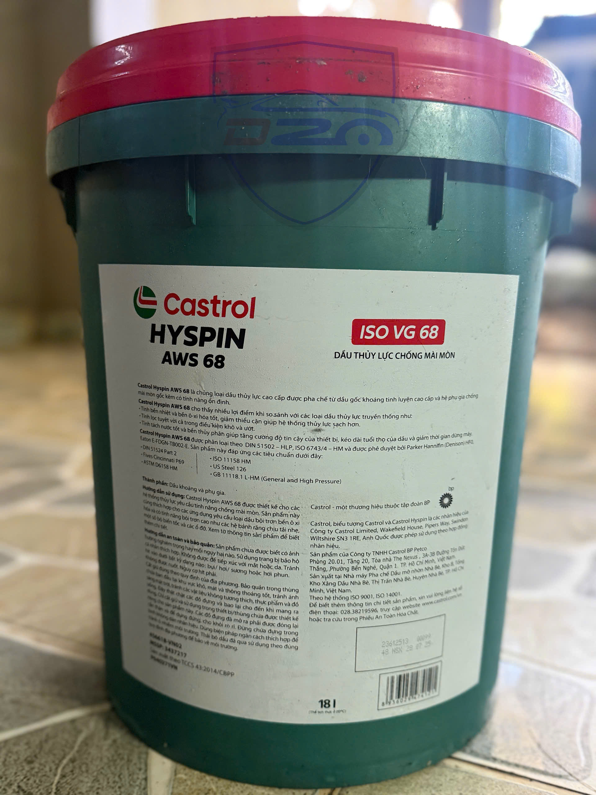 Dầu thủy lực Castrol HYSPIN AWS 68 (18l) - Ảnh 3