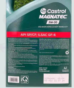 Dầu Động Cơ Castrol MAGNATEC HYSPEC 5W-30 SP/CF | 4 Lít – Tổng Hợp Toàn Phần Chính Hãng