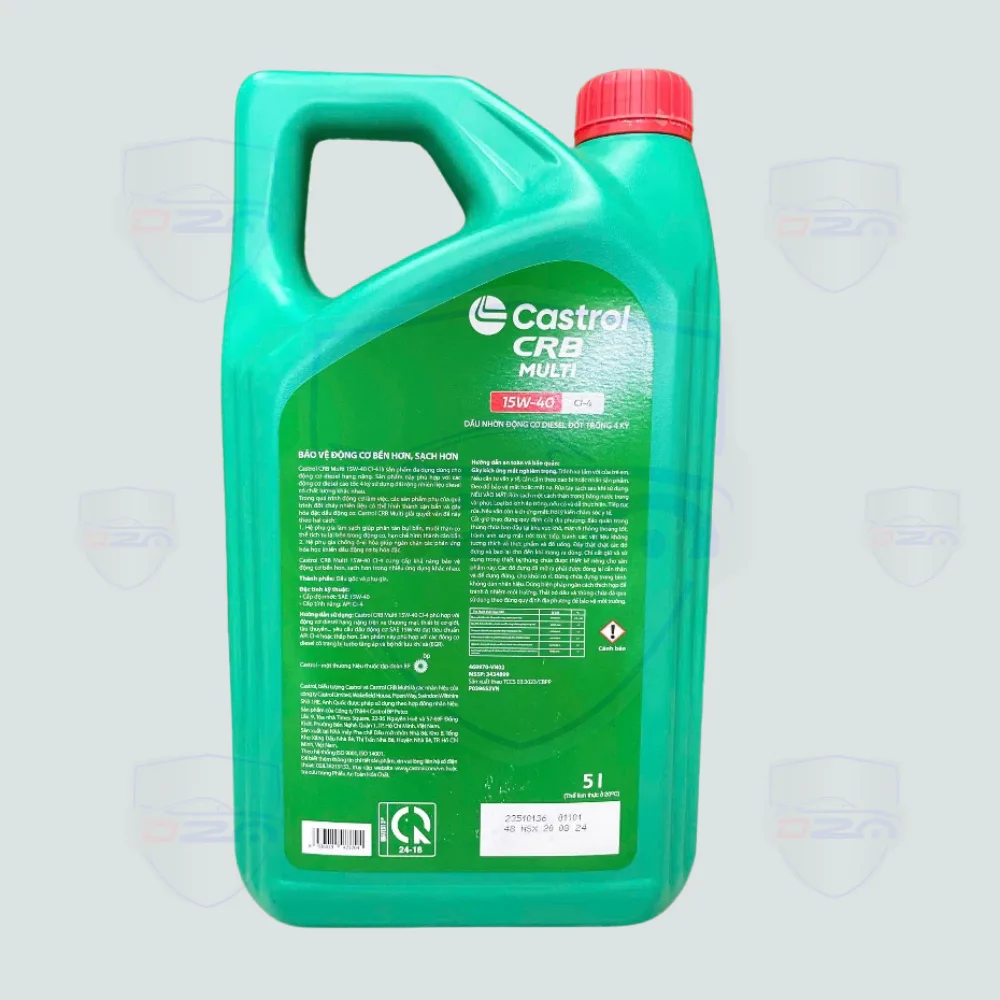 Dầu Động Cơ Diesel Castrol CRB MULTI 15W-40 CI-4 | 5 Lít – Bảo Vệ Vượt Trội