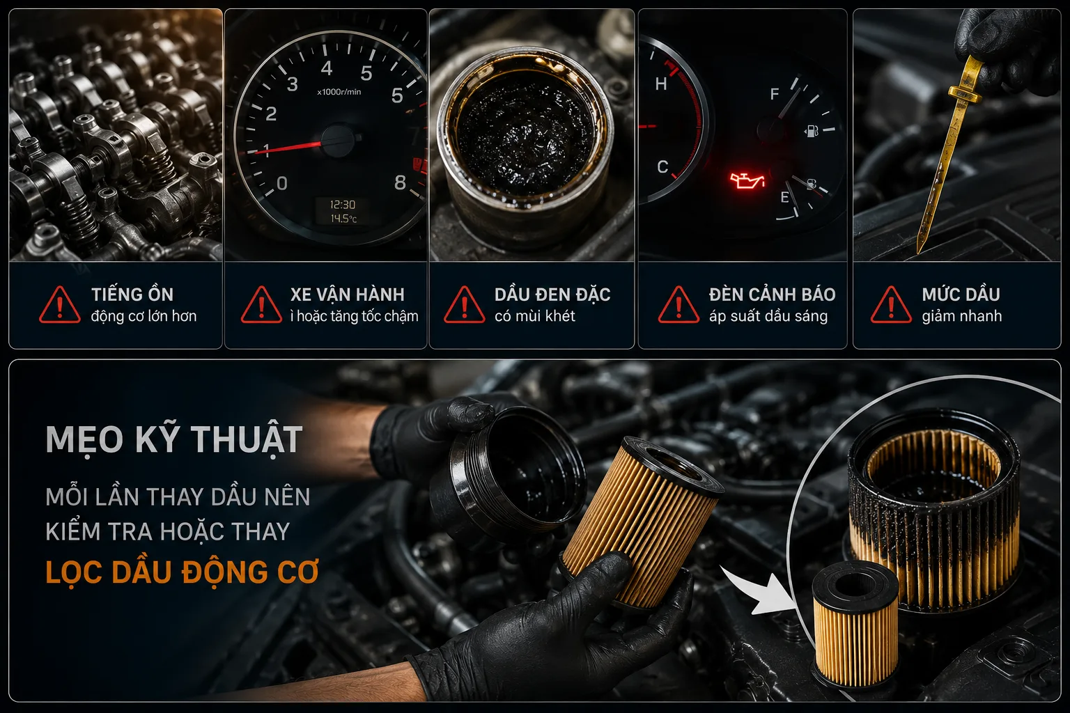 Các dấu hiệu cần chúng ta nên thay dầu để tránh mọi rủi ro.