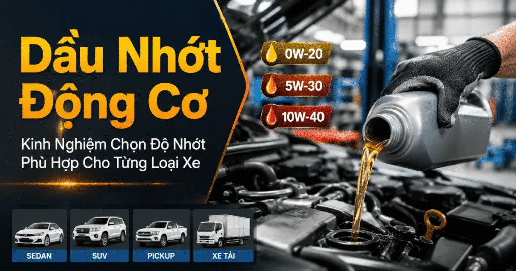 Dầu Nhớt Động Cơ Kinh Nghiệm Chọn Độ Nhớt Phù Hợp Cho Từng Loại Xe