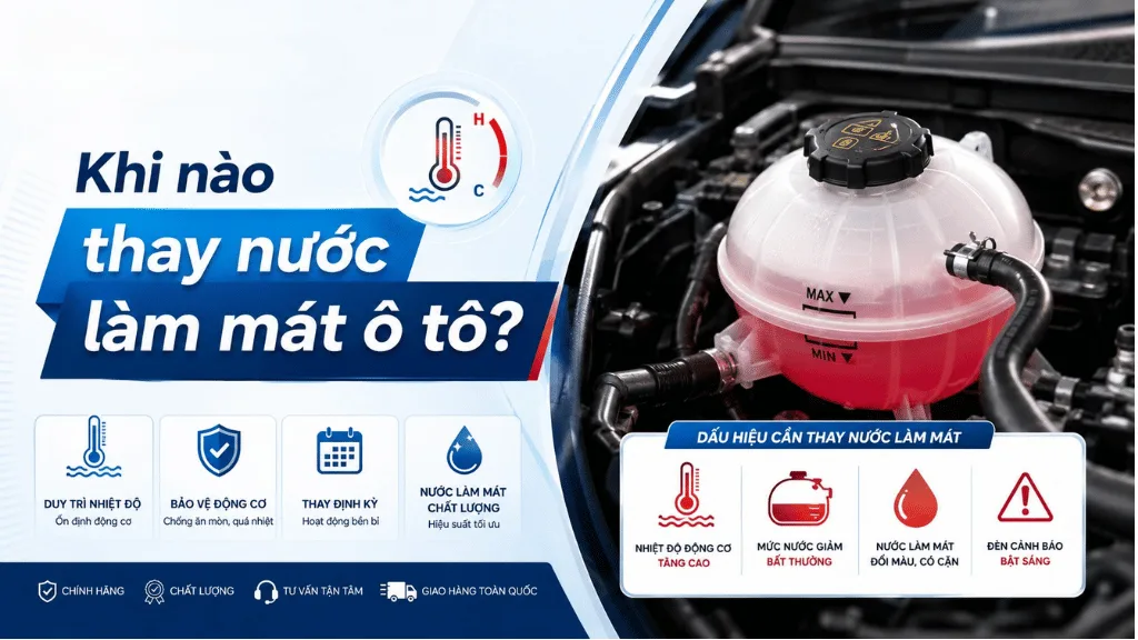 Khi nào cần thay nước làm mát ô tô?