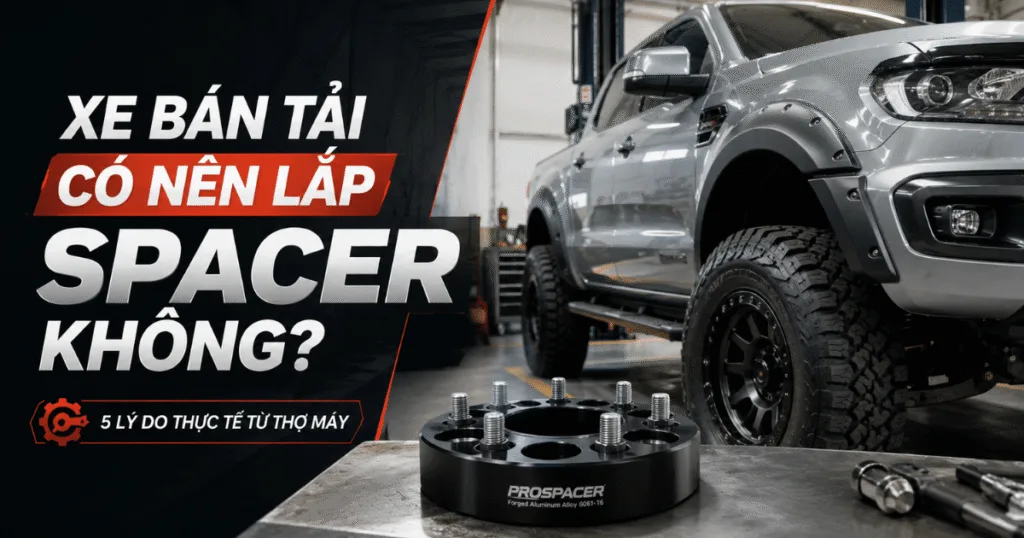 Xe bán tải có nên lắp spacer không? 5 lý do thực tế từ thợ máy.