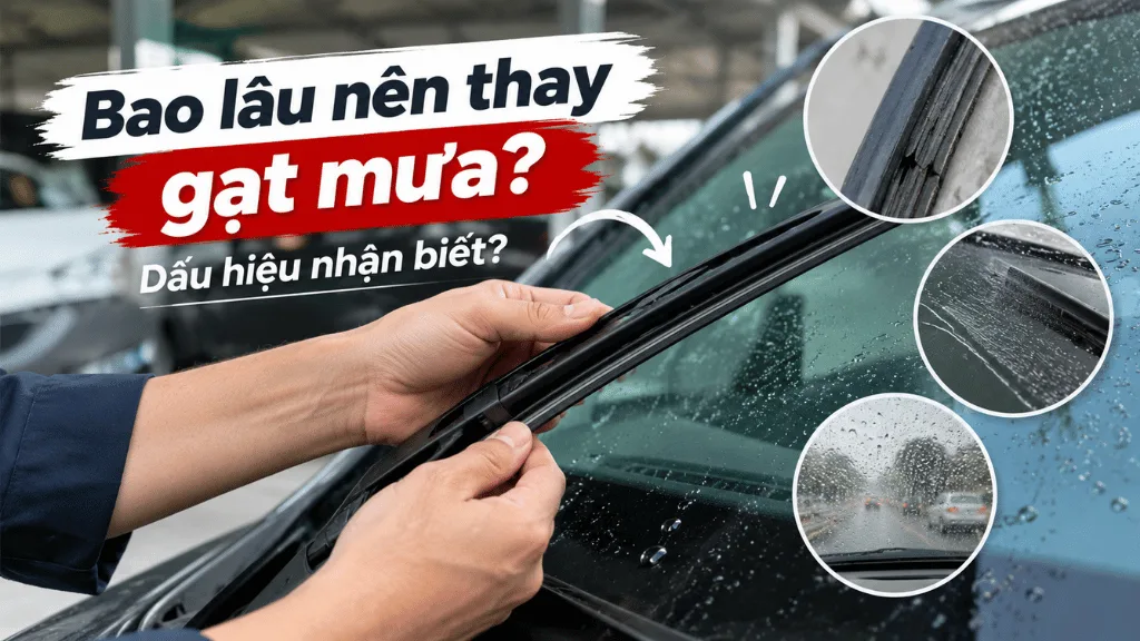 Bao lâu nên thay gạt mưa? Dấu hiệu nhận biết?