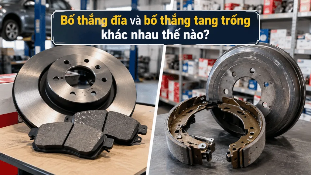 Bố thắng đĩa và bố thắng tang trống khác nhau thế nào?