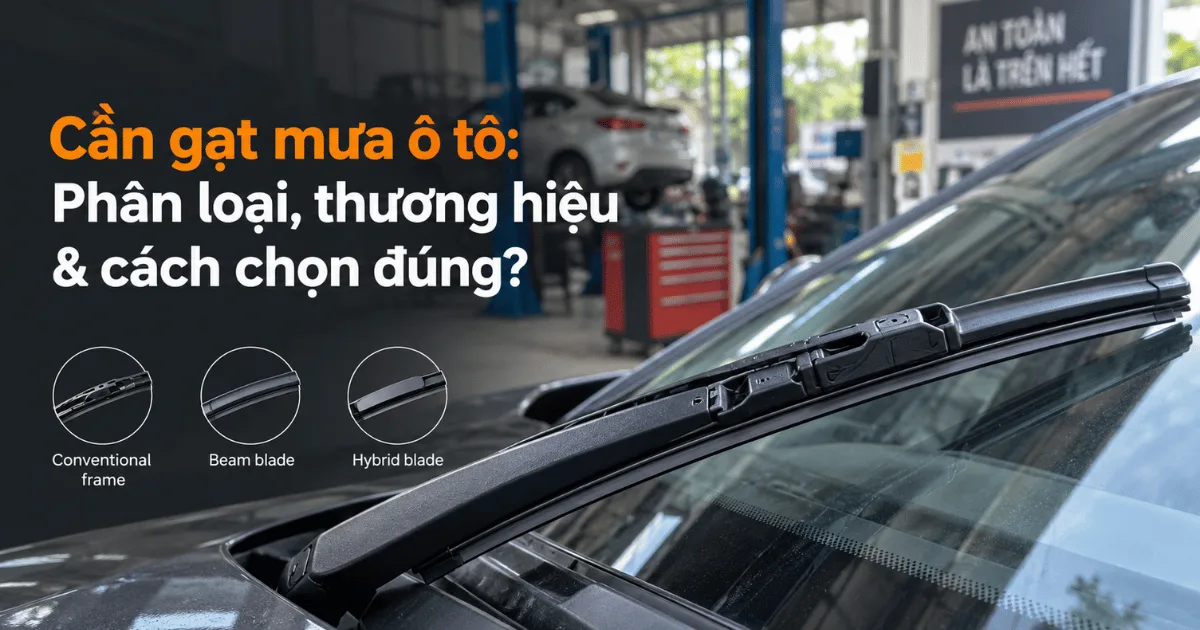 Cần gạt mưa ô tô phân loại, thương hiệu và cách chọn đúng.