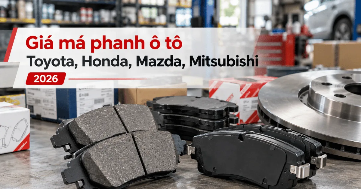 Giá Má Phanh Ô Tô Toyota, Honda, Mazda, Mitsubishi