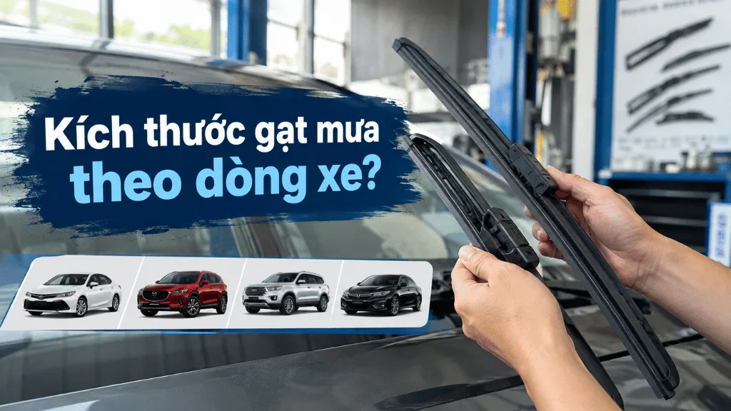Kích thước gạt mưa theo dòng xe?
