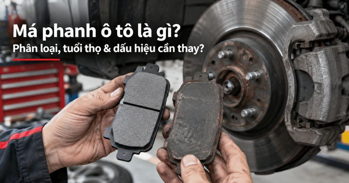 Má phanh ô tô là gì? Phân loại, tuổi thọ & dấu hiệu cần thay