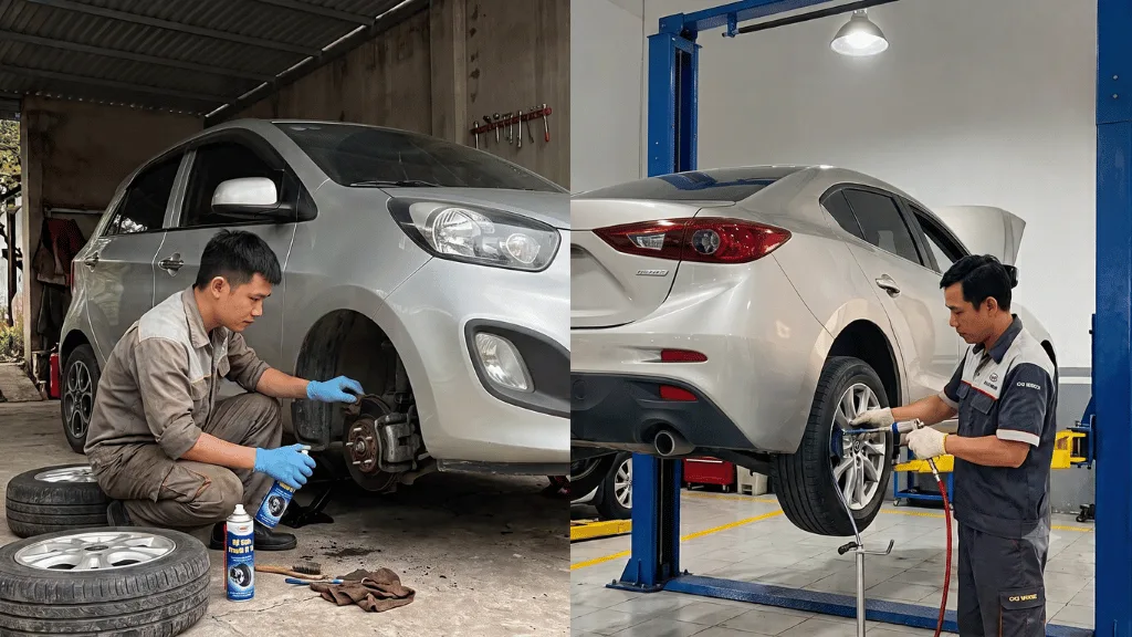 Tự vệ sinh tại nhà hay mang xe đến gara?